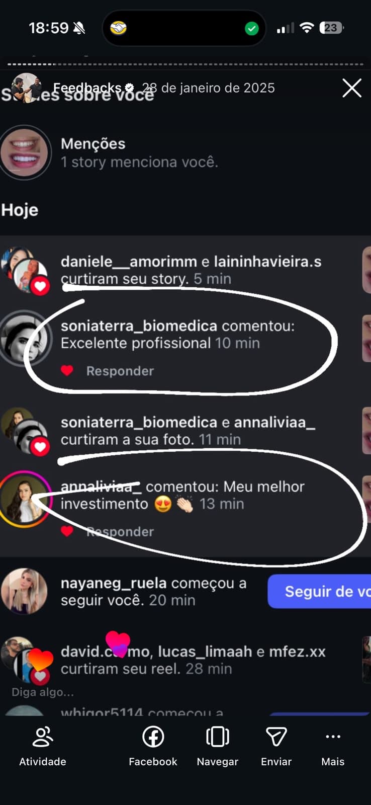 Print de feedback de paciente sobre atendimento com Dr. João Pedro Brandão